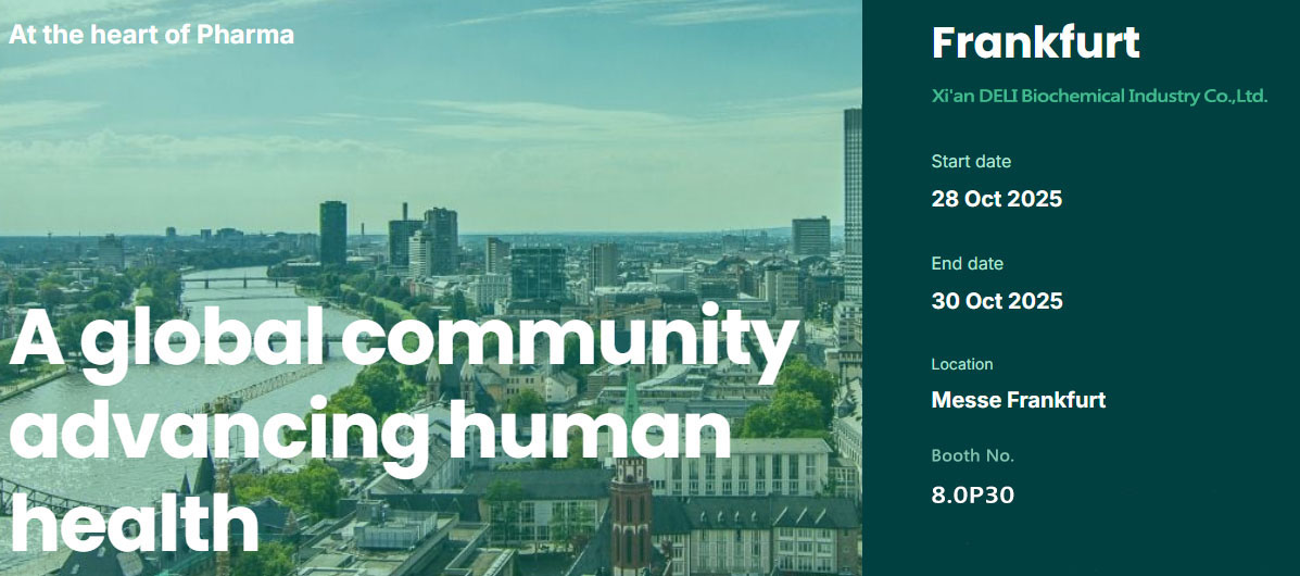 Xi'an Deli Biochemical kommer att ställa ut på CPhI Europe 2025 i Frankfurt, Tyskland